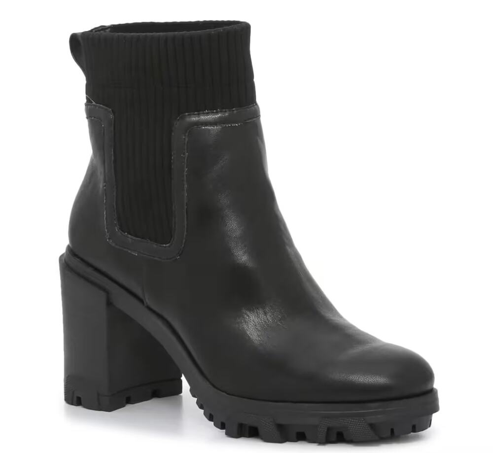 Mix No 6 Caraline Chelsea Boots 8 NWOT Vegan Leather Cuff Ankle Booties Heel